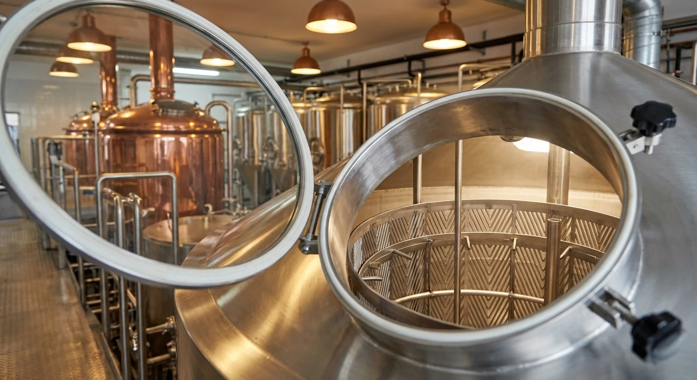 Food and beverage processing with stainless steel wedge wire screens