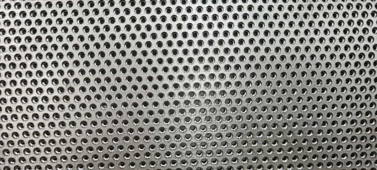 Precision-drilled perforated plate screen for sugar press, paper drainage, and recycling centrifuge applications